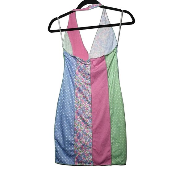 Princess Polly Women's Shanelle Splice Mini Floral Dot Patch Dress Size 2 Summer - Picture 3 of 8